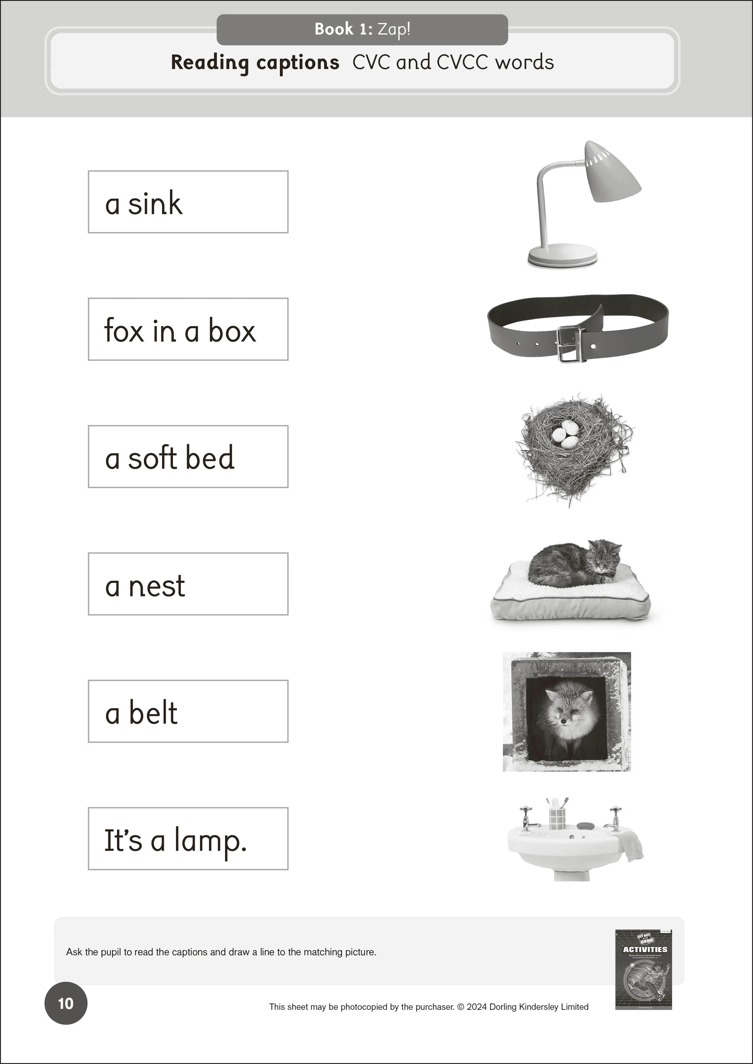 Phonic Books Get Out of the Game Activities - Image 2
