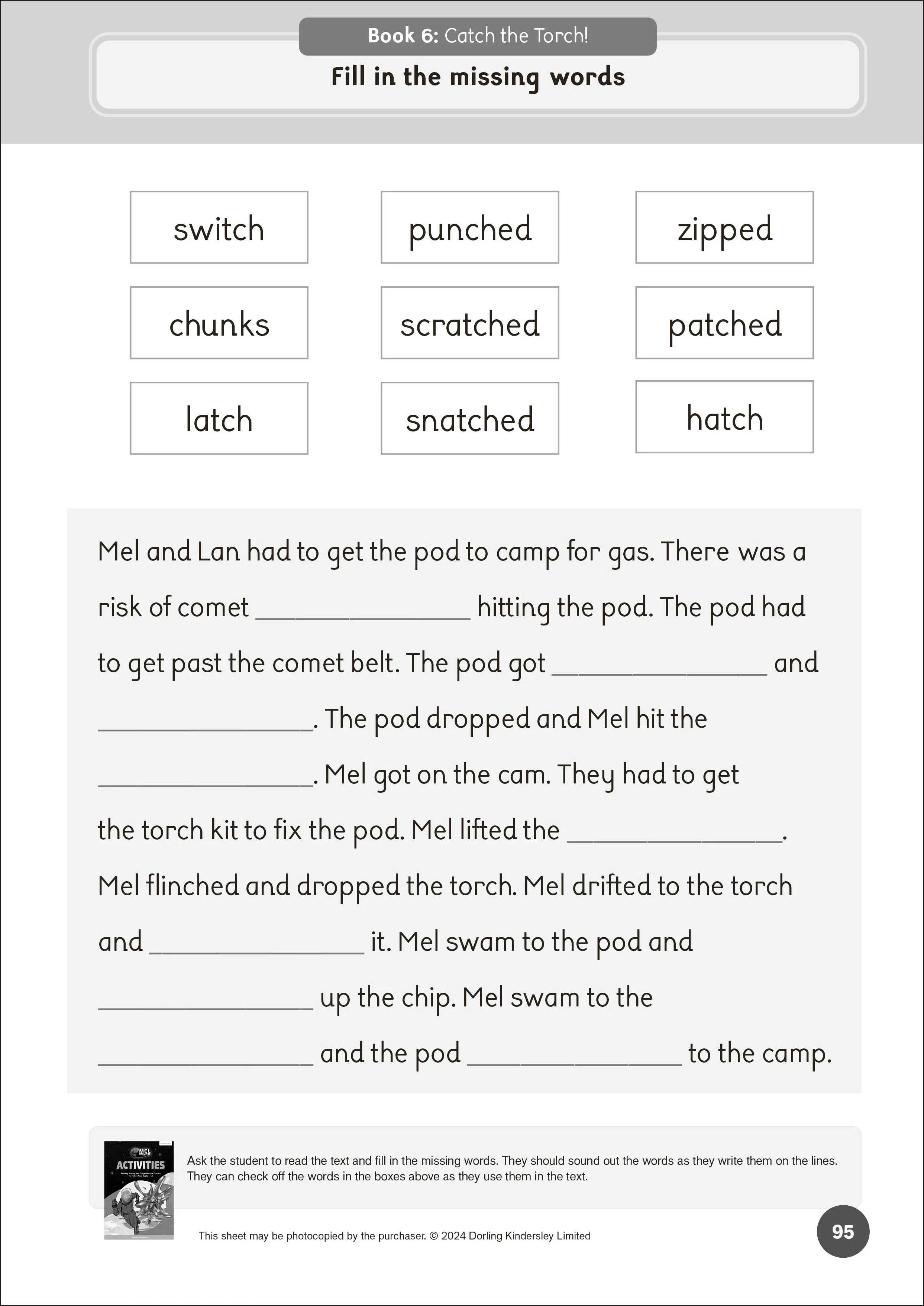 Phonic Books Mel on Mars Activities - Image 4
