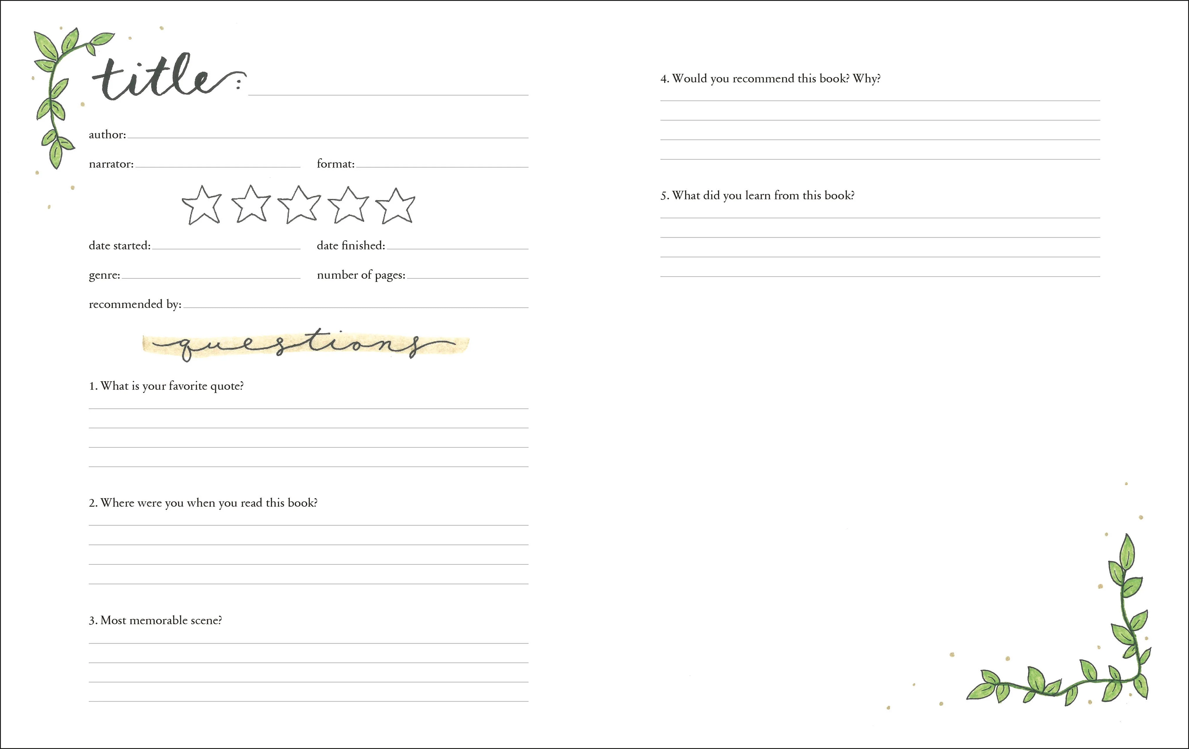 A Clockwork Reader Reading Journal - Image 4