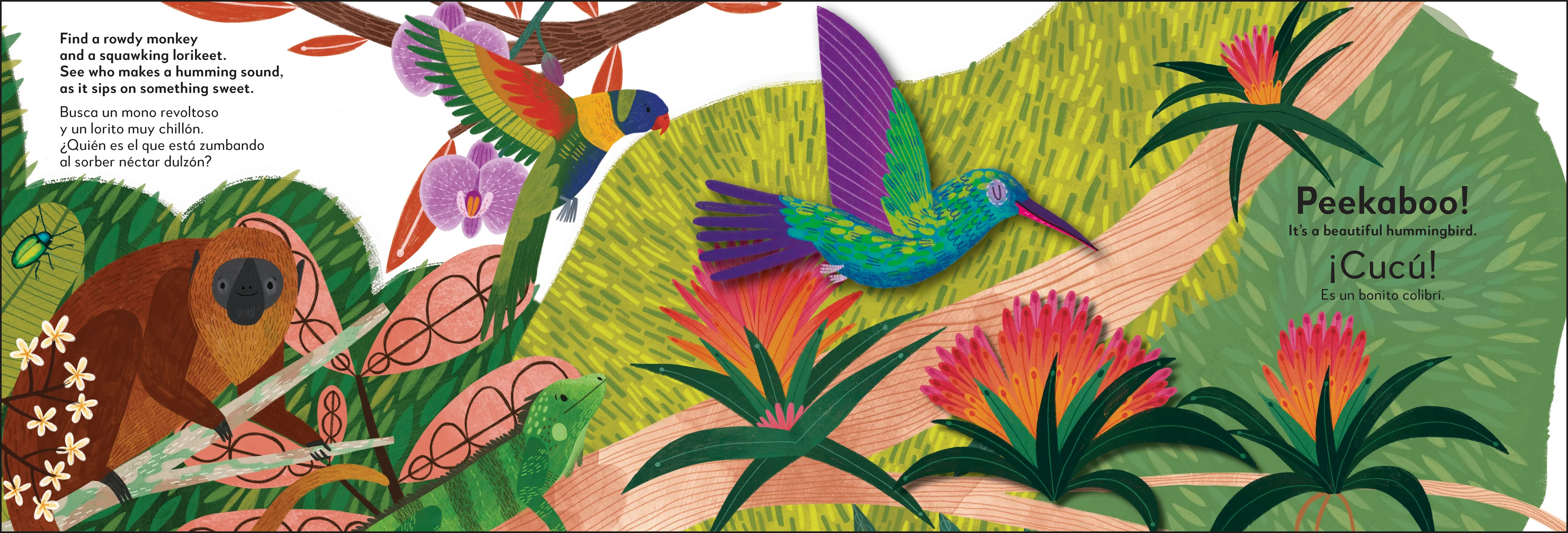 Bilingual Pop-Up Peekaboo! Rainforest - La selva - Image 4