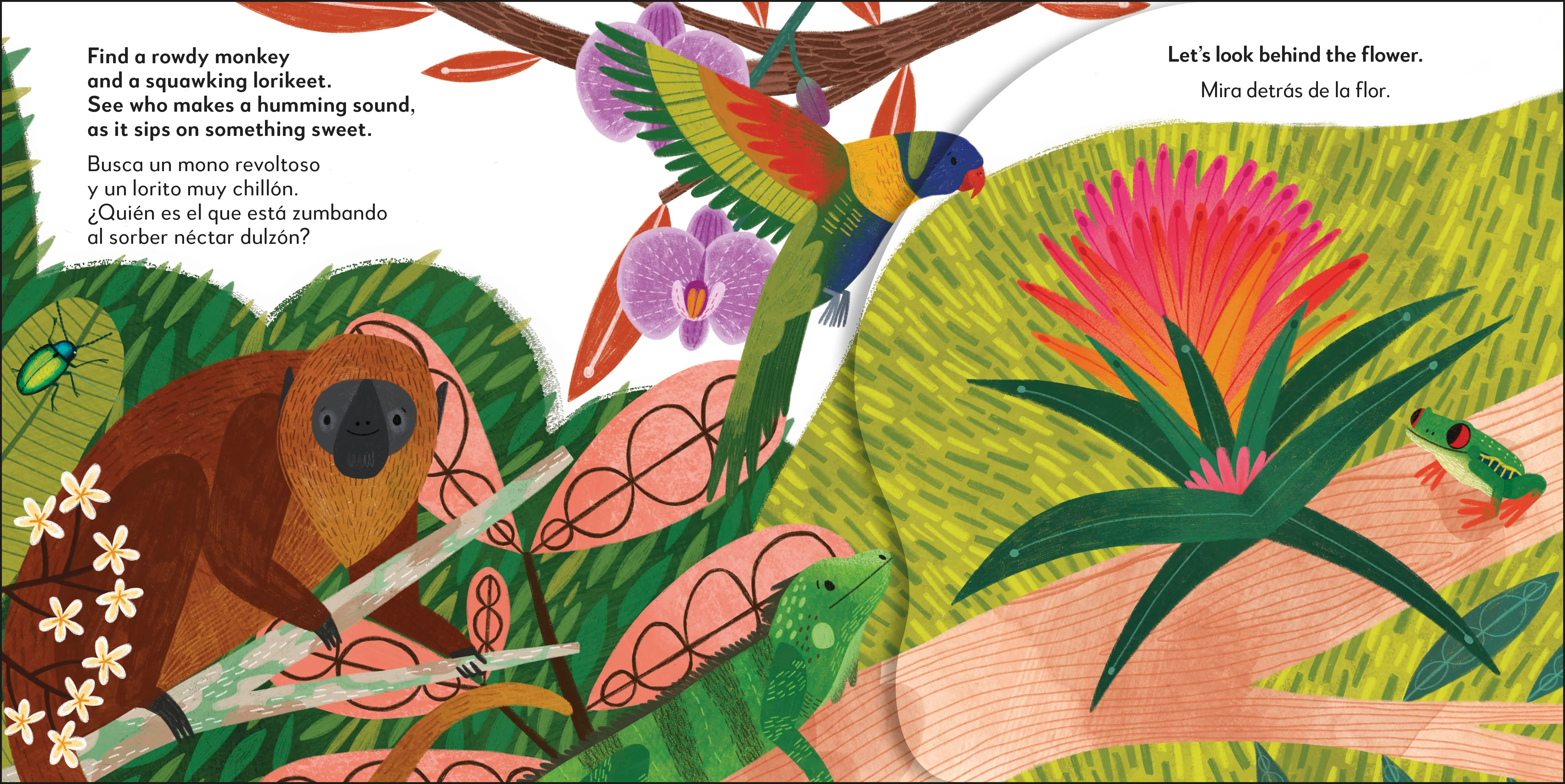 Bilingual Pop-Up Peekaboo! Rainforest - La selva - Image 5
