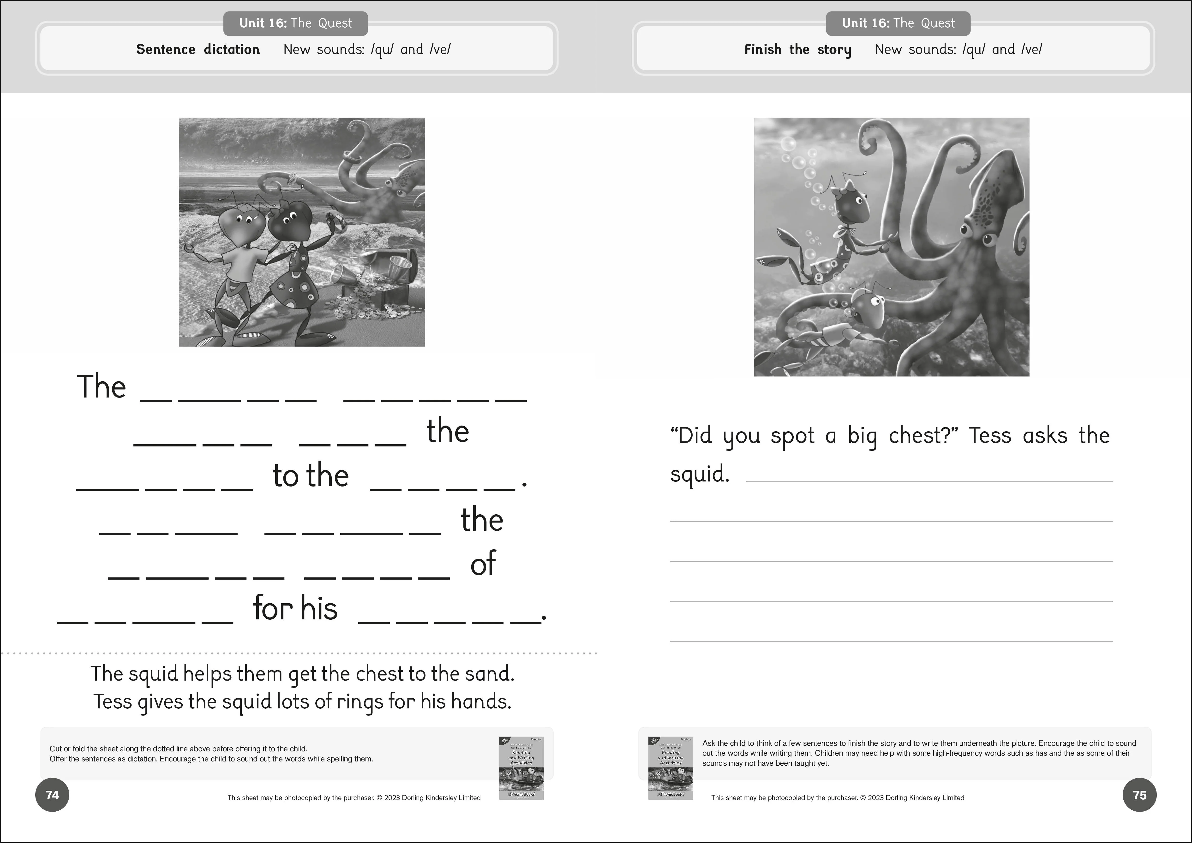 Phonic Books Dandelion Readers Reading and Writing Activities Set 1 Units 11-20 - Image 2