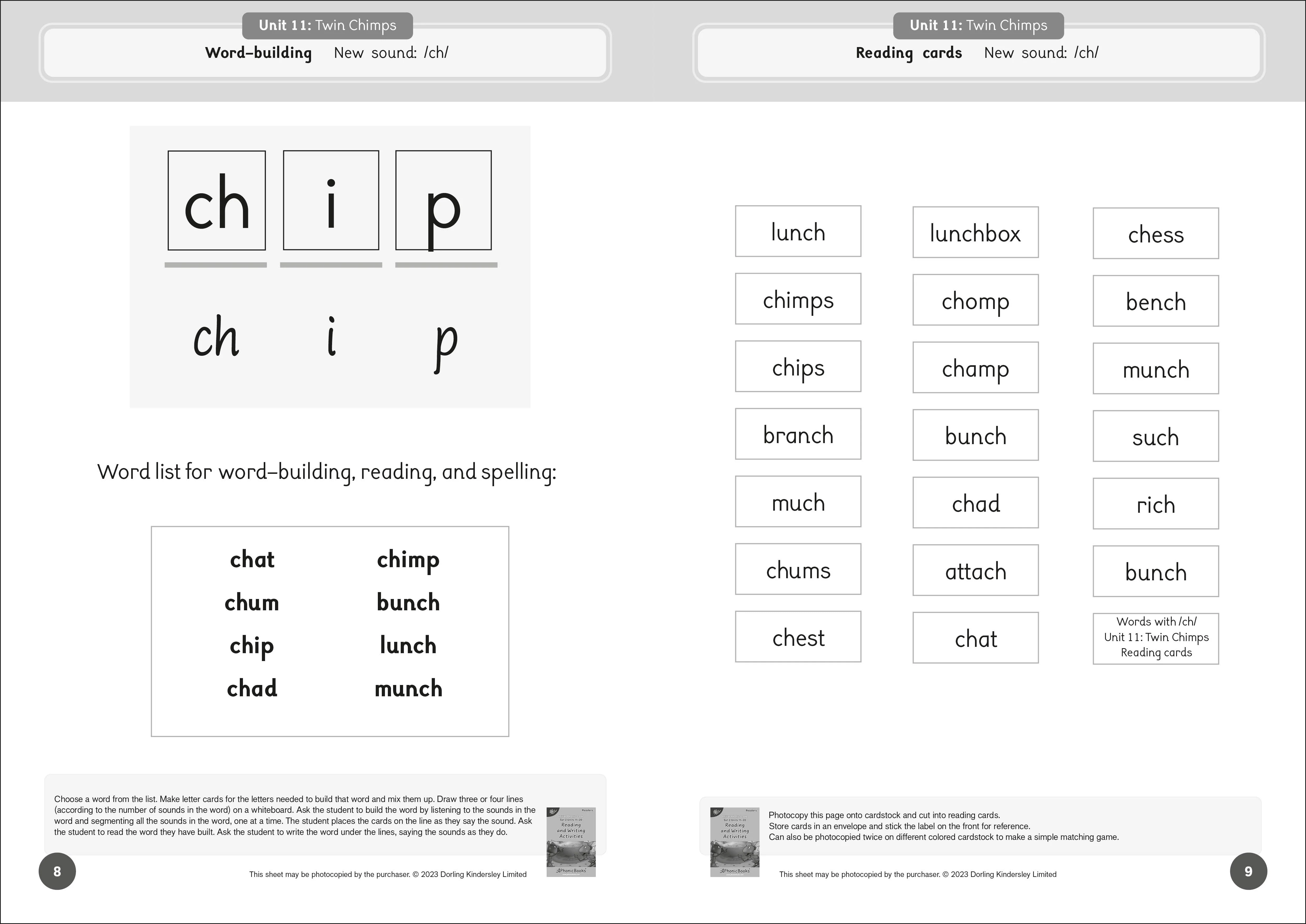 Phonic Books Dandelion Readers Reading and Writing Activities Set 2 Units 11-20 - Image 2