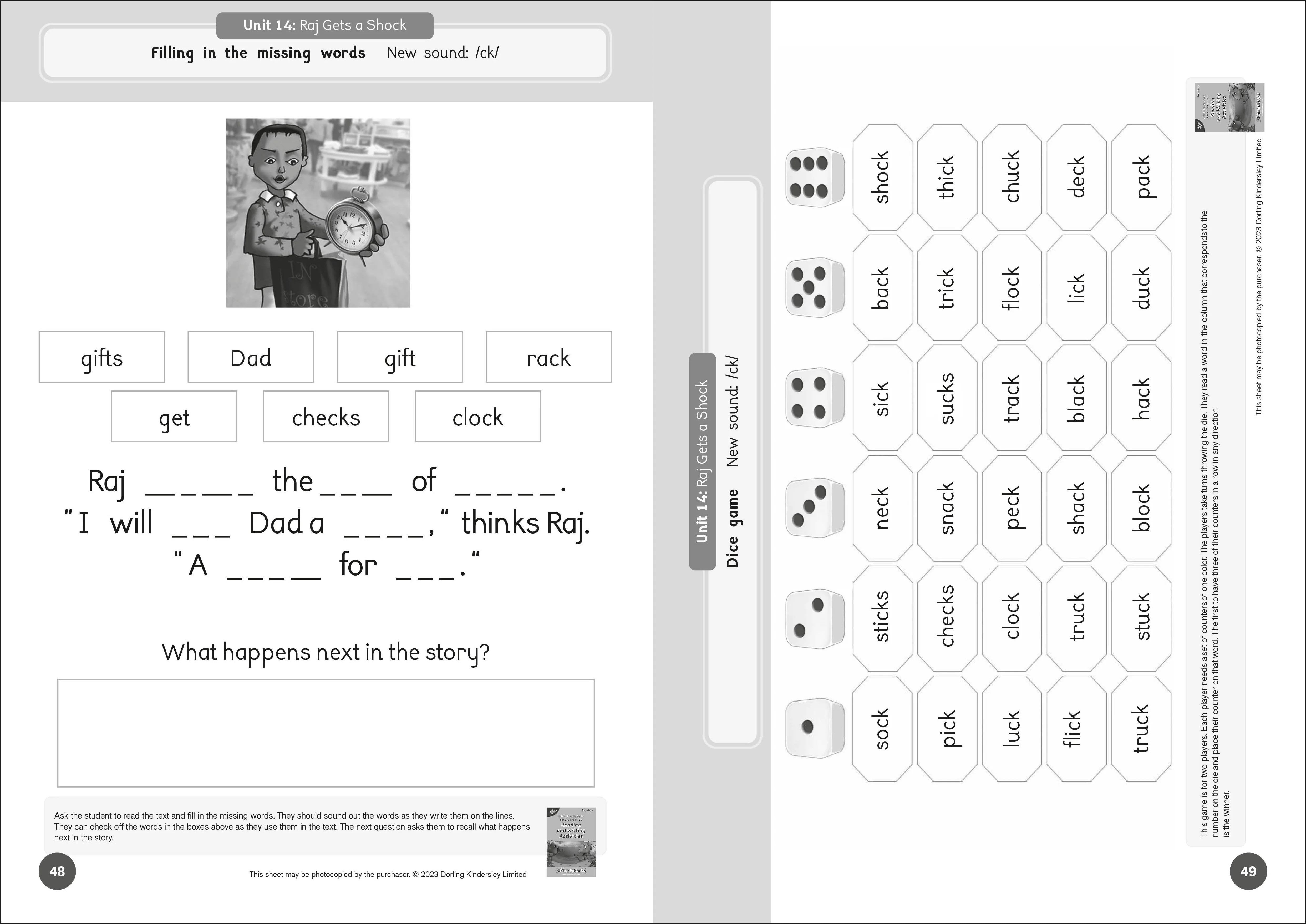 Phonic Books Dandelion Readers Reading and Writing Activities Set 2 Units 11-20 - Image 5