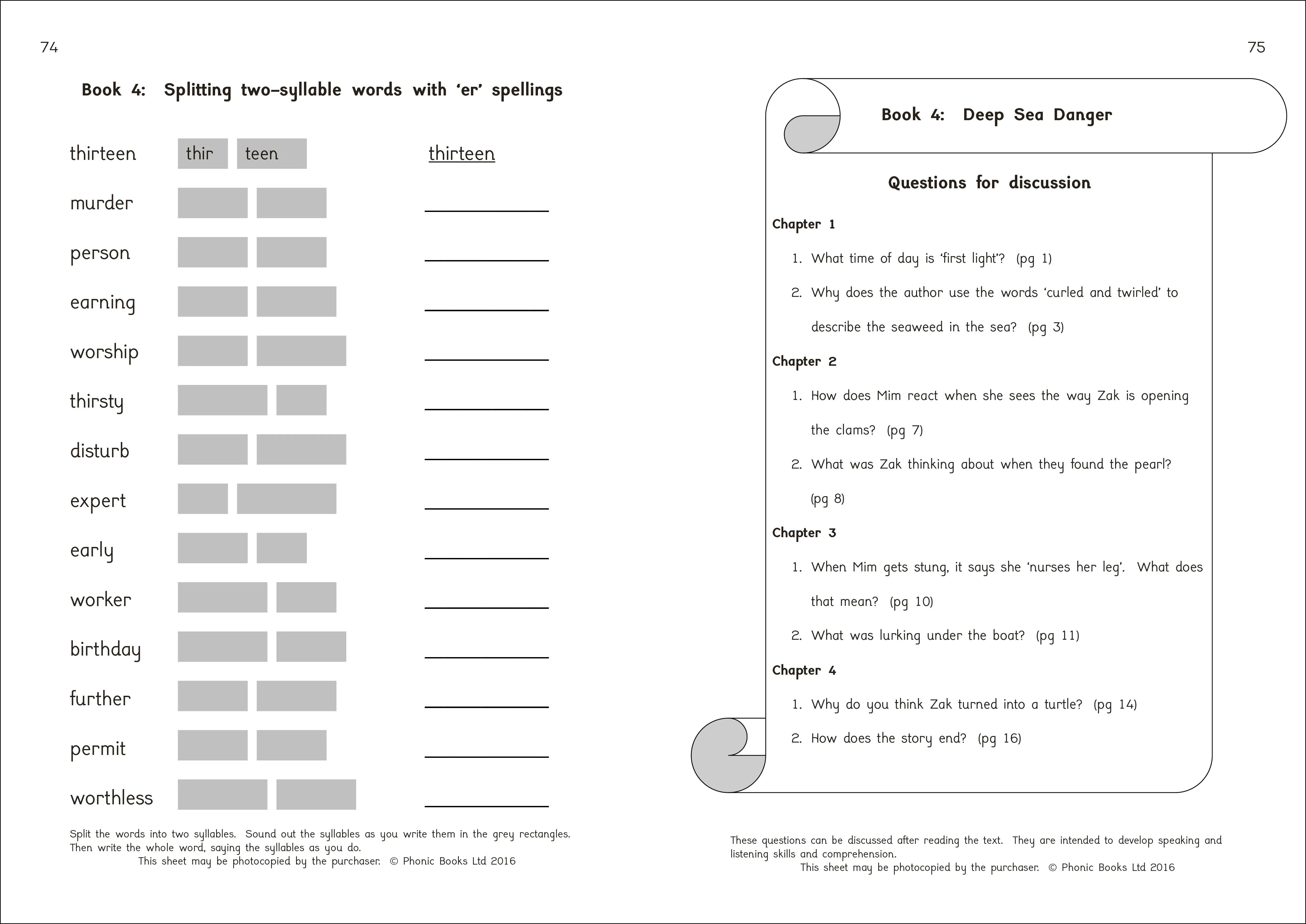 Phonic Books Talisman 1 Activities - Image 3