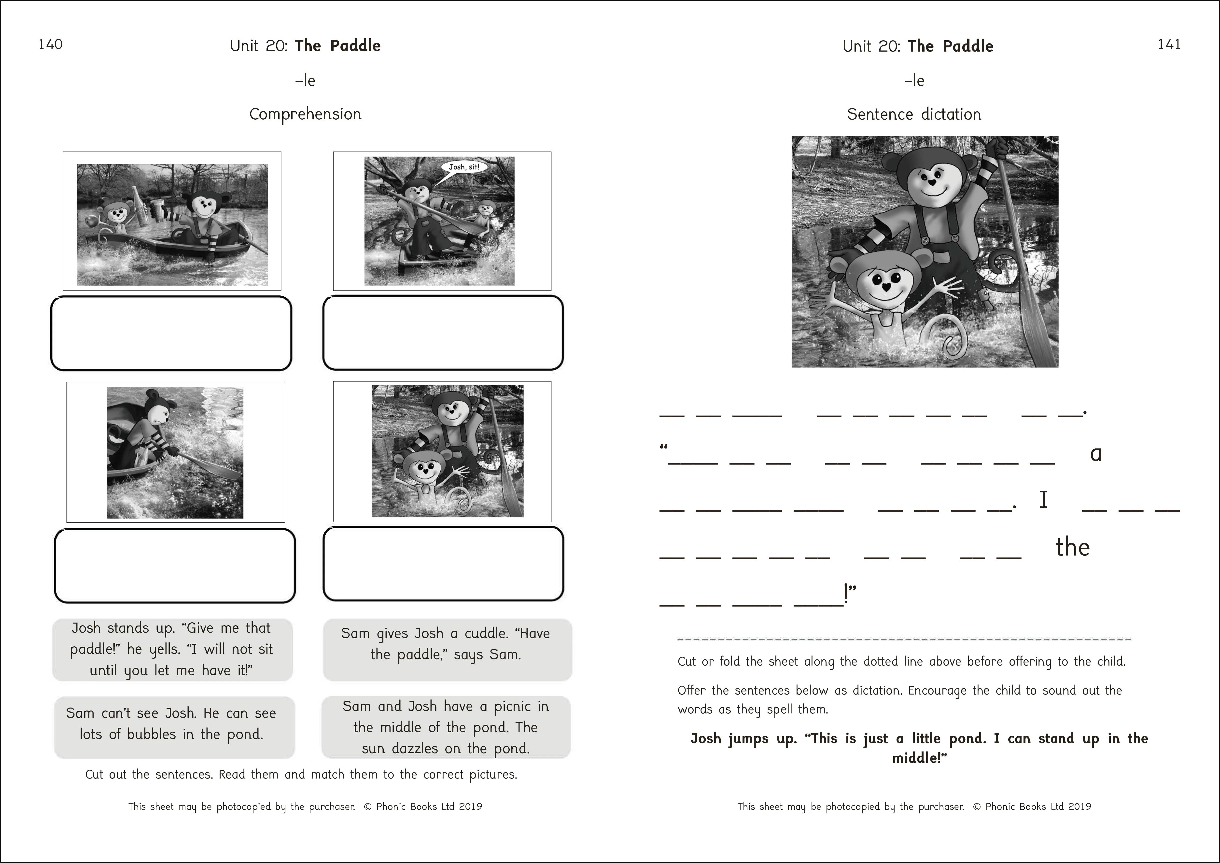 Phonic Books Dandelion Readers Reading and Writing Activities Set 1 Units 11-20 - Image 4