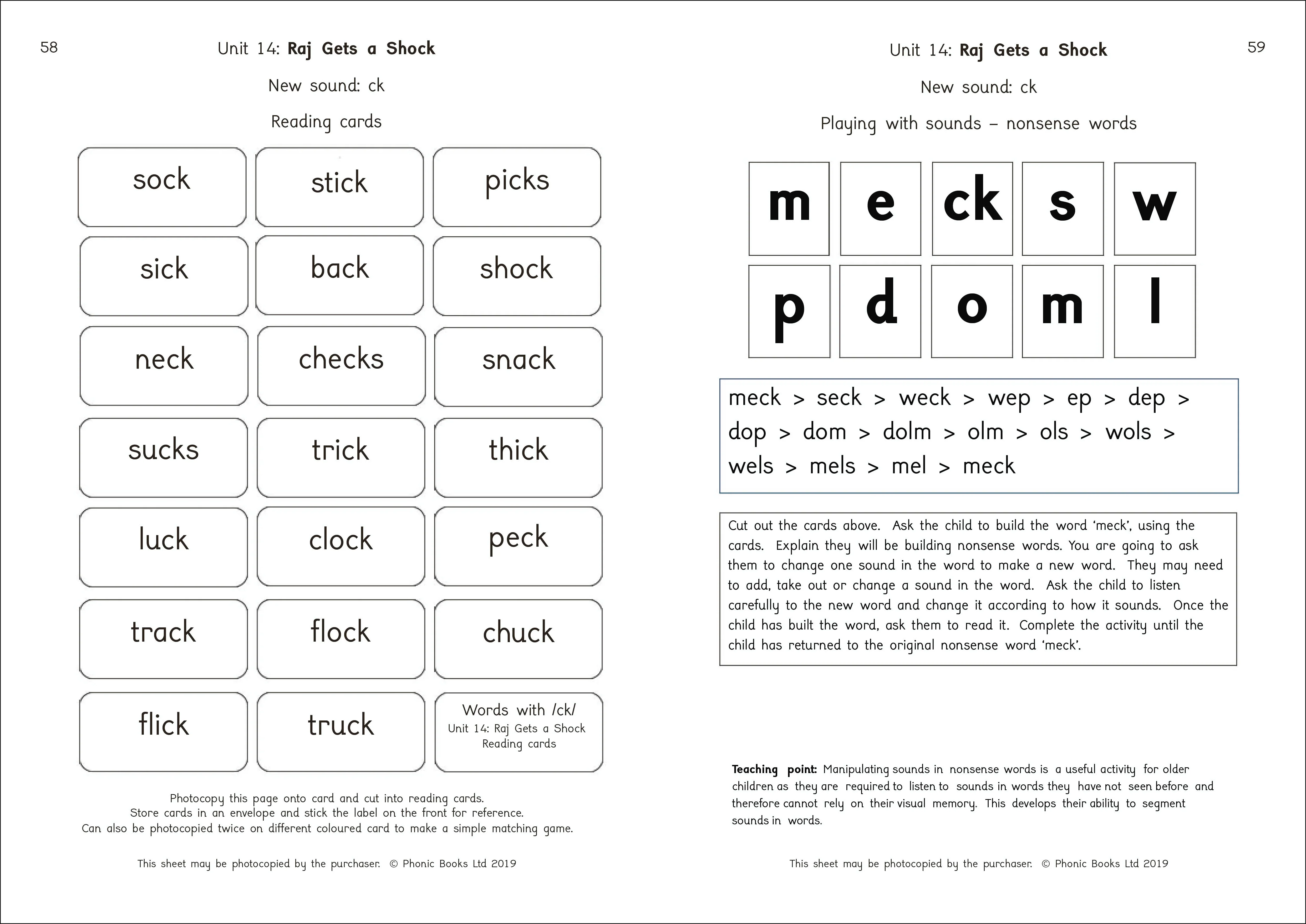 Phonic Books Dandelion Readers Reading and Writing Activities Set 2 Units 11-20 - Image 2
