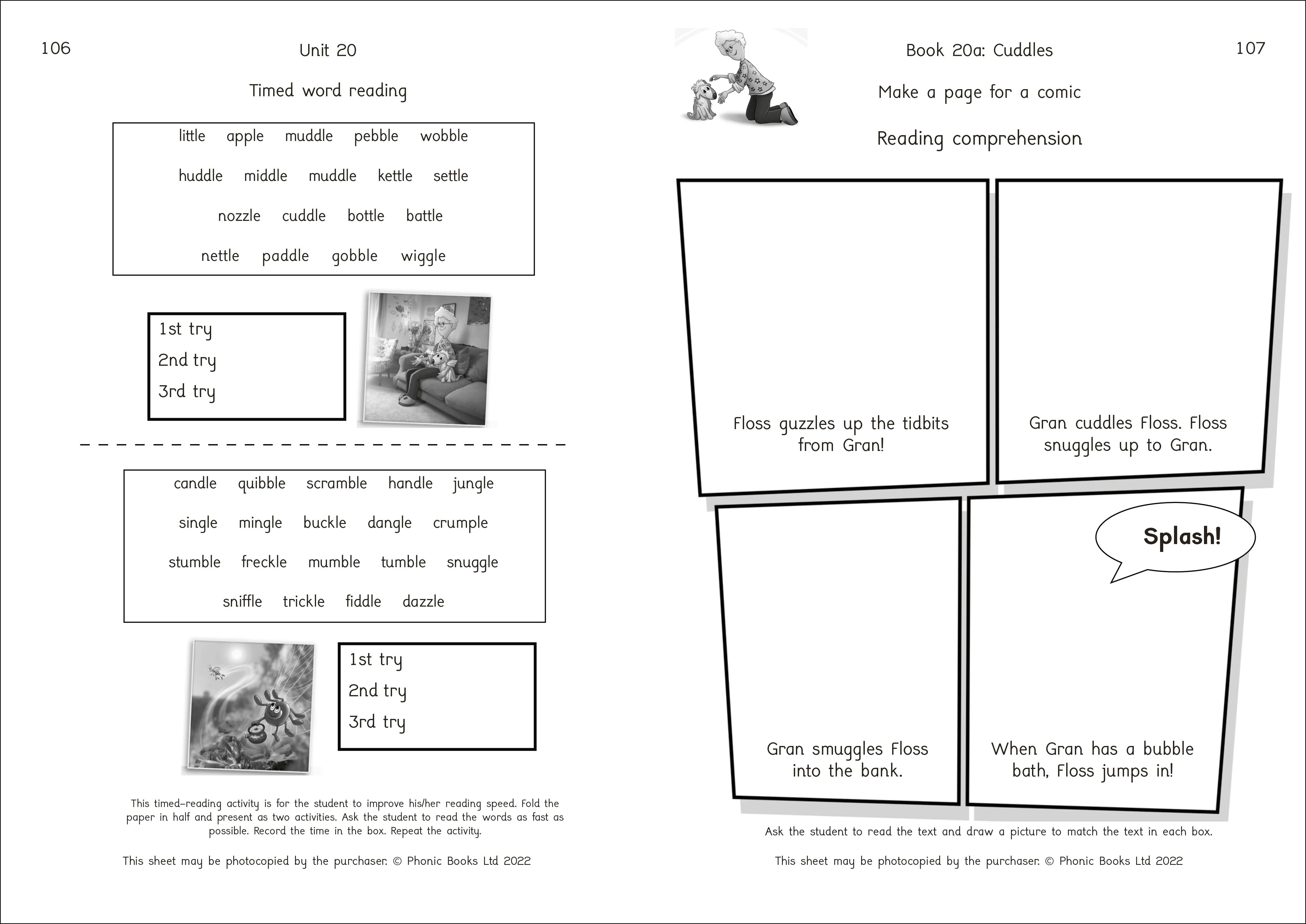 Phonic Books Dandelion Launchers Reading and Writing Activities Units 16-20 - Image 4