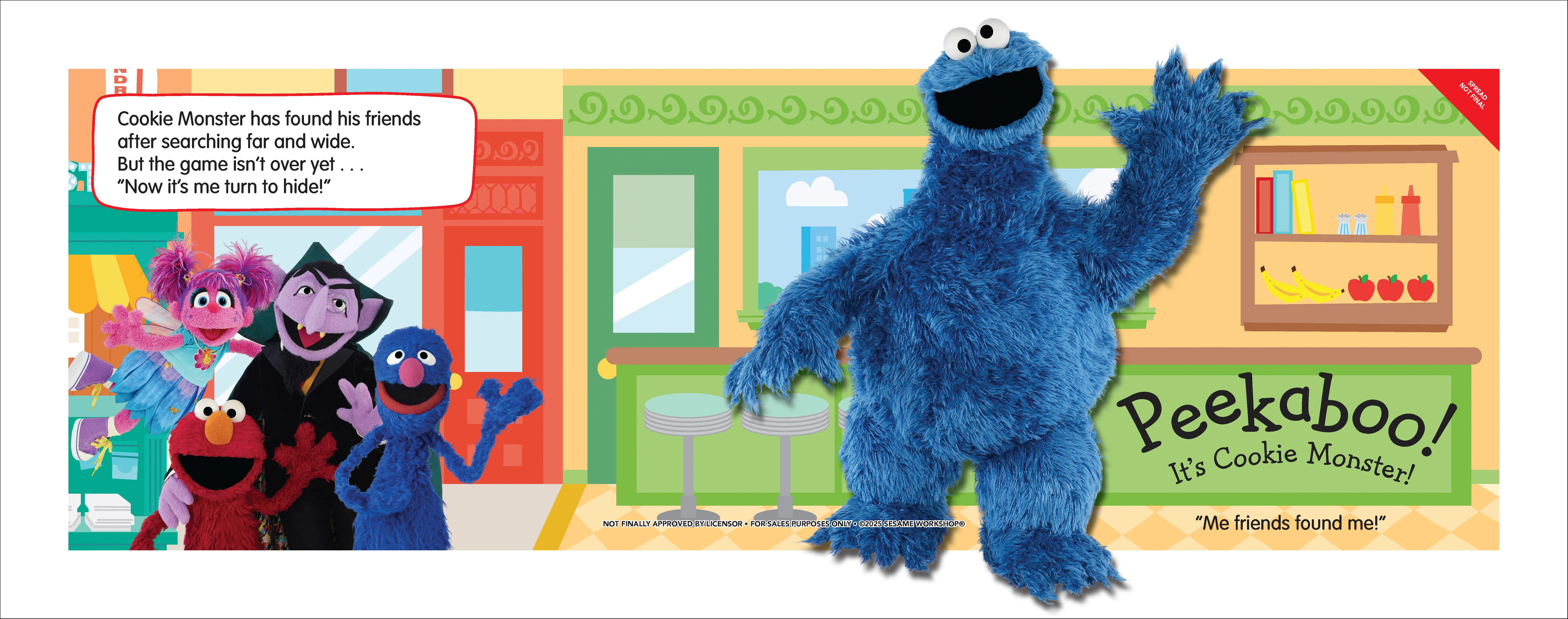 Pop-Up Peekaboo! Sesame Street Cookie Monster - Image 3